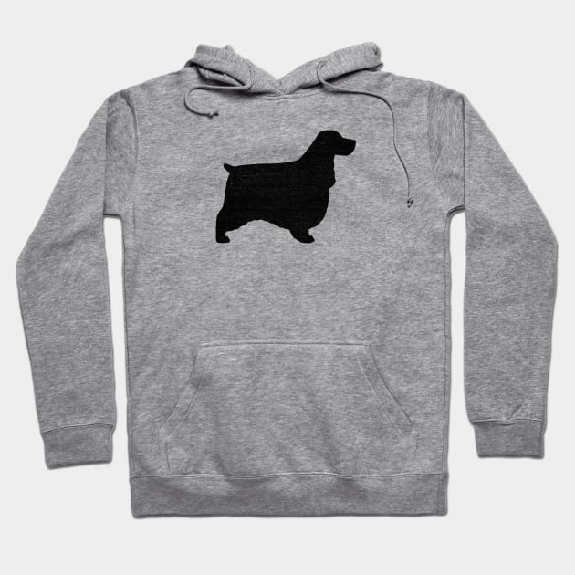 English Cocker Spaniel Silhouette Hoodie by Coffee Squirrel